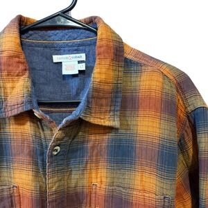 Carbon2Cobalt Mens Plaid Flannel Button Up‎ Shirt Long Sleeve Casual Fall Top LT